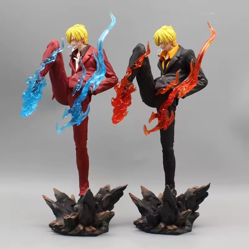 Vinsmoke Sanji Ifrit Jambe Anime Figure, One Piece Action Figurines Diable Jambe Black Foot 28 CM