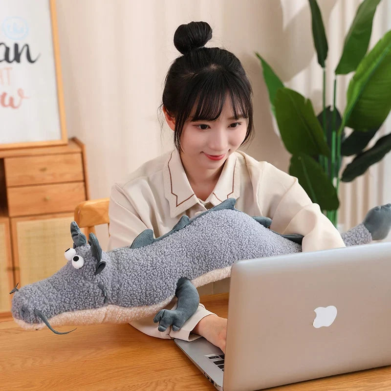 Giant Chubby Dragon Plush Toy – Cute Round Dragon Pillow Stuffed Animal