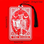 1pc Gothic-Style Acrylic Reading Bookmark, Suitable for Both Men and Women, Personalized Skull Reading Marker, a Friendship Gift