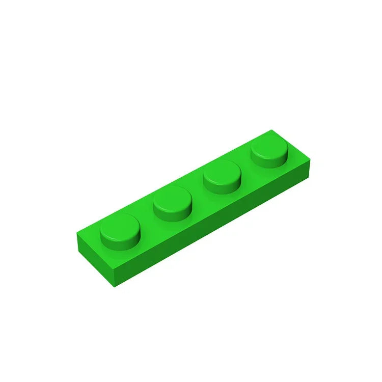 Gobricks GDS-504 Plate 1 x 4 | Compatible Building Block Pieces
