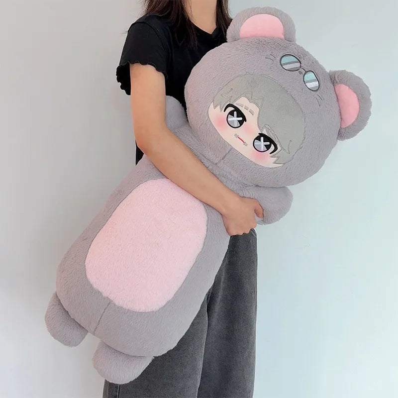 Long Cosplay Animal Plush Pillow – Giant Soft Character-Inspired Stuffed Toy