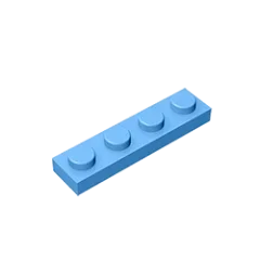 Gobricks GDS-504 Plate 1 x 4 | Compatible Building Block Pieces