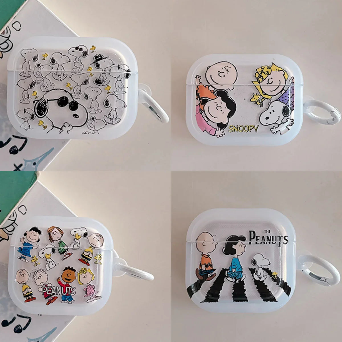 Cute Cartoon Snoopy Charlie Brown Earphone Case For Airpods 4 1 2 3 Pro 2  Wireless Bluetooth Headset Protective TPU Cover