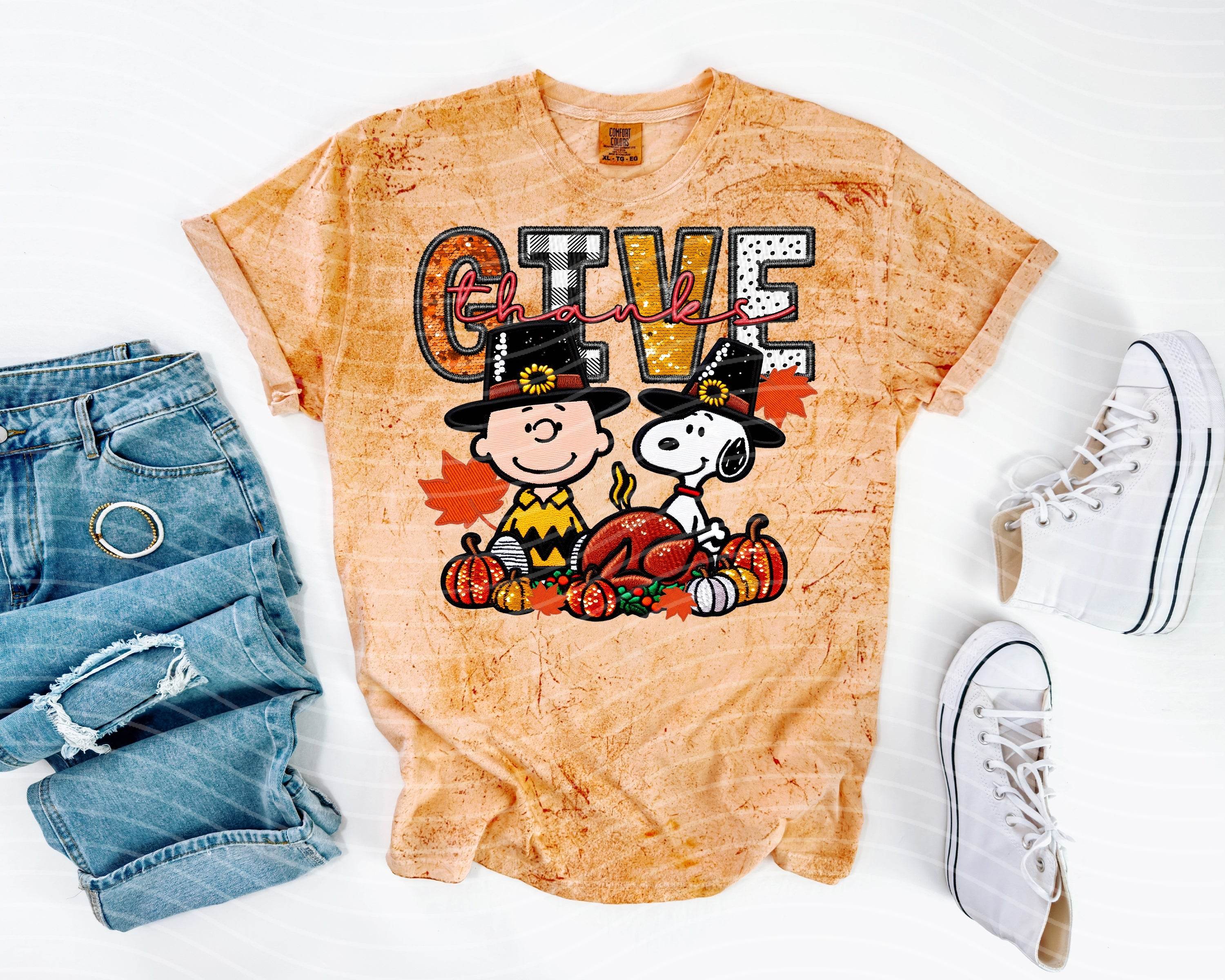 Give Thanks Graphic Tee - S