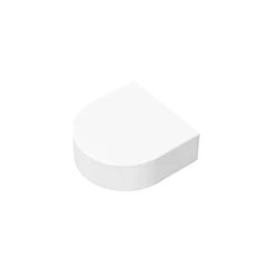 Gobricks Tile Round 1 x 1 Half Circle Extended | Compatible Brick Building Block