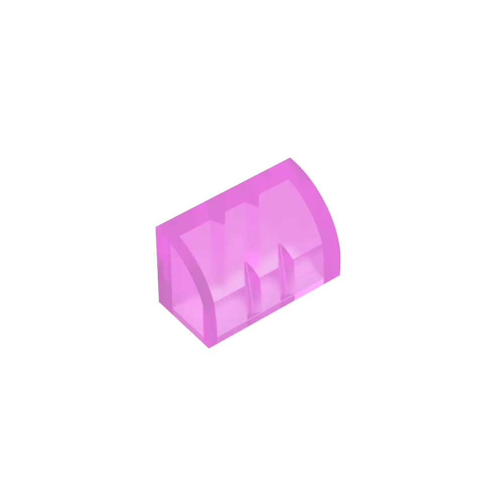 Gobricks GDS-M063 Curved Brick 1 x 2 x 1 No Studs | Compatible Building Block
