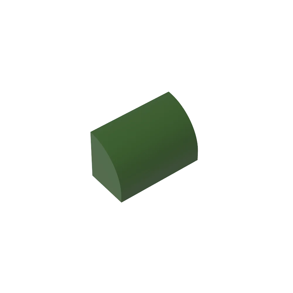 Gobricks GDS-M063 Curved Brick 1 x 2 x 1 No Studs | Compatible Building Block