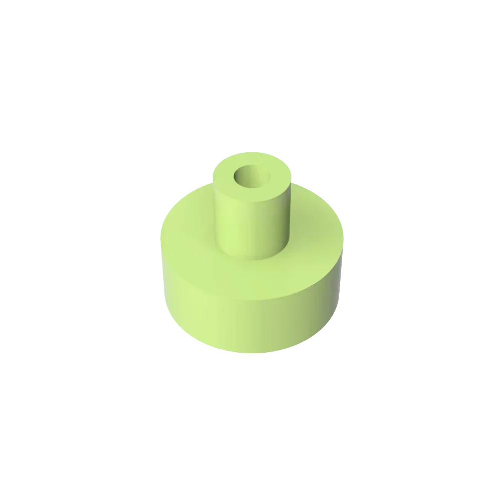 Gobricks Tile Round 1x1 with Bar and Pin Holder | Compatible Building Block