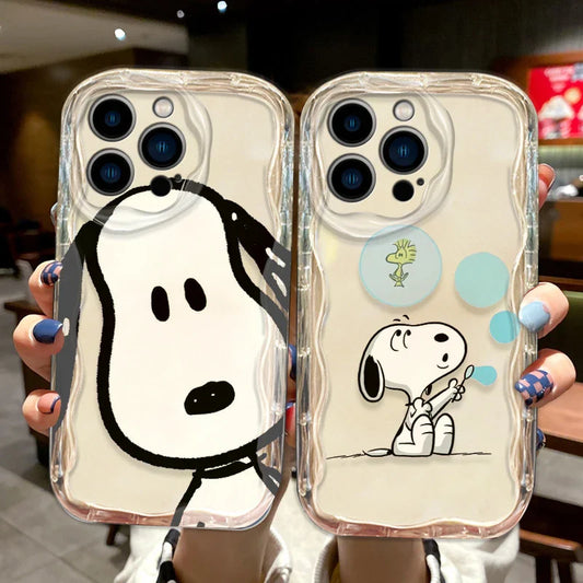 Snoopy Lively Cool For Apple iPhone 15 14 13 12 11 XS XR X Pro Max Plus Wave Oil Funda Cover Phone Case