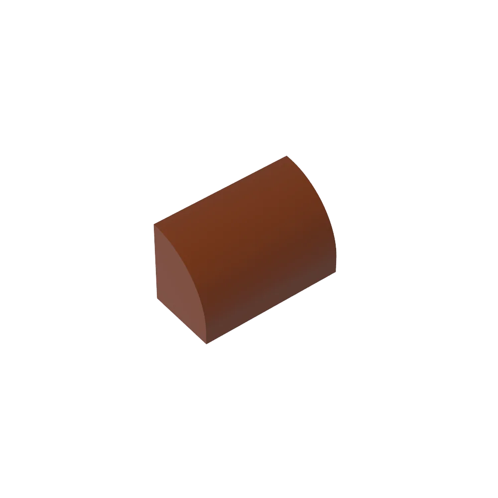 Gobricks GDS-M063 Curved Brick 1 x 2 x 1 No Studs | Compatible Building Block
