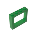 Gobricks Window 1 x 4 x 3 Train with Shutter Holes and Solid Studs on Ends | Compatible Building Block