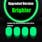 4PCS Luminous Valve Stem Caps