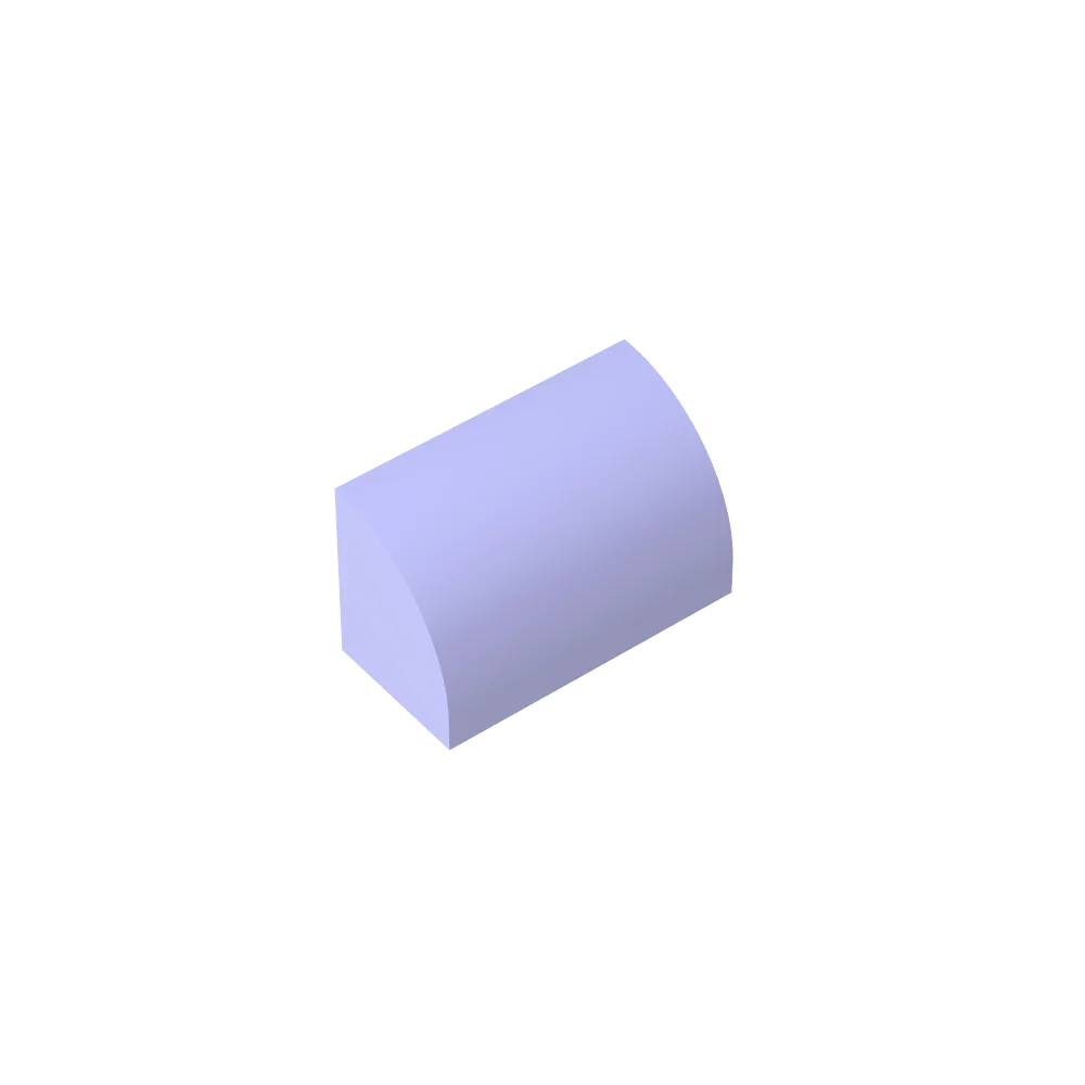 Gobricks GDS-M063 Curved Brick 1 x 2 x 1 No Studs | Compatible Building Block