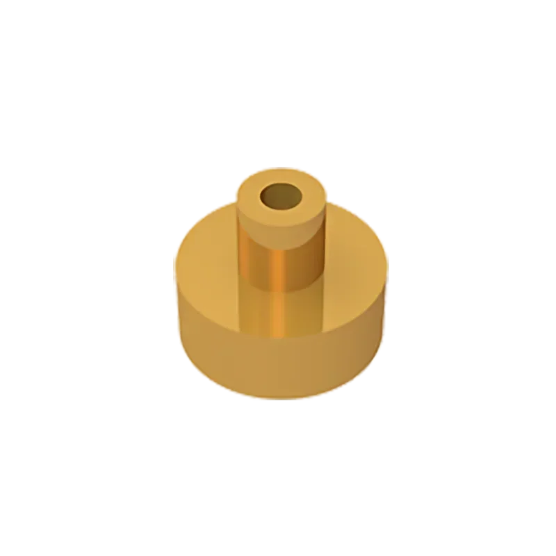 Gobricks Tile Round 1x1 with Bar and Pin Holder | Compatible Building Block