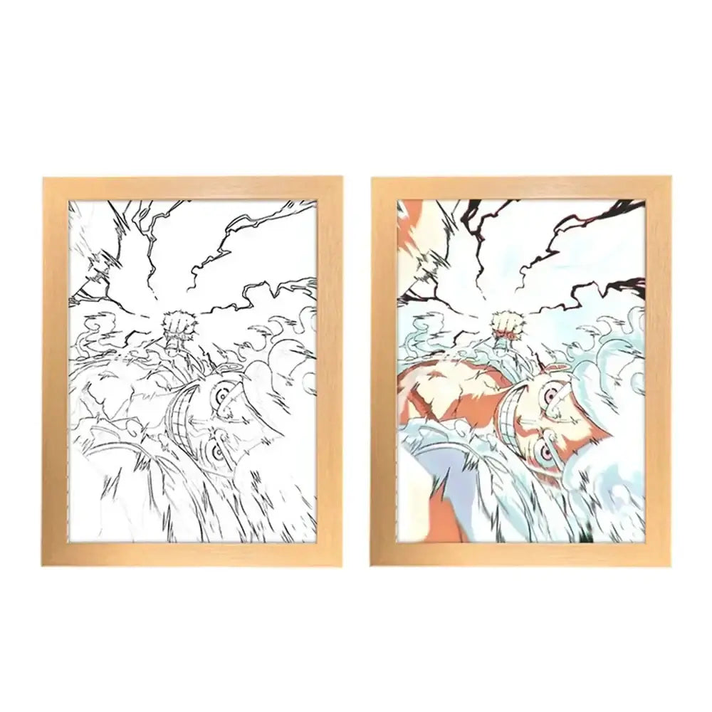 One Piece Photo Frame Night Light Luffy Zoro Christmas Gift
