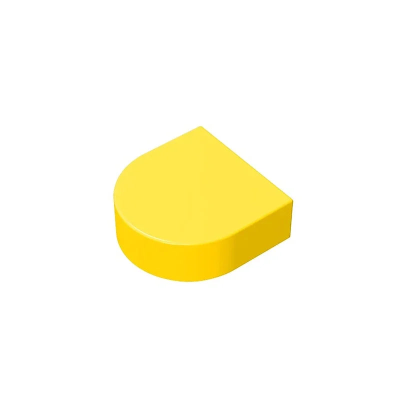 Gobricks Tile Round 1 x 1 Half Circle Extended | Compatible Brick Building Block