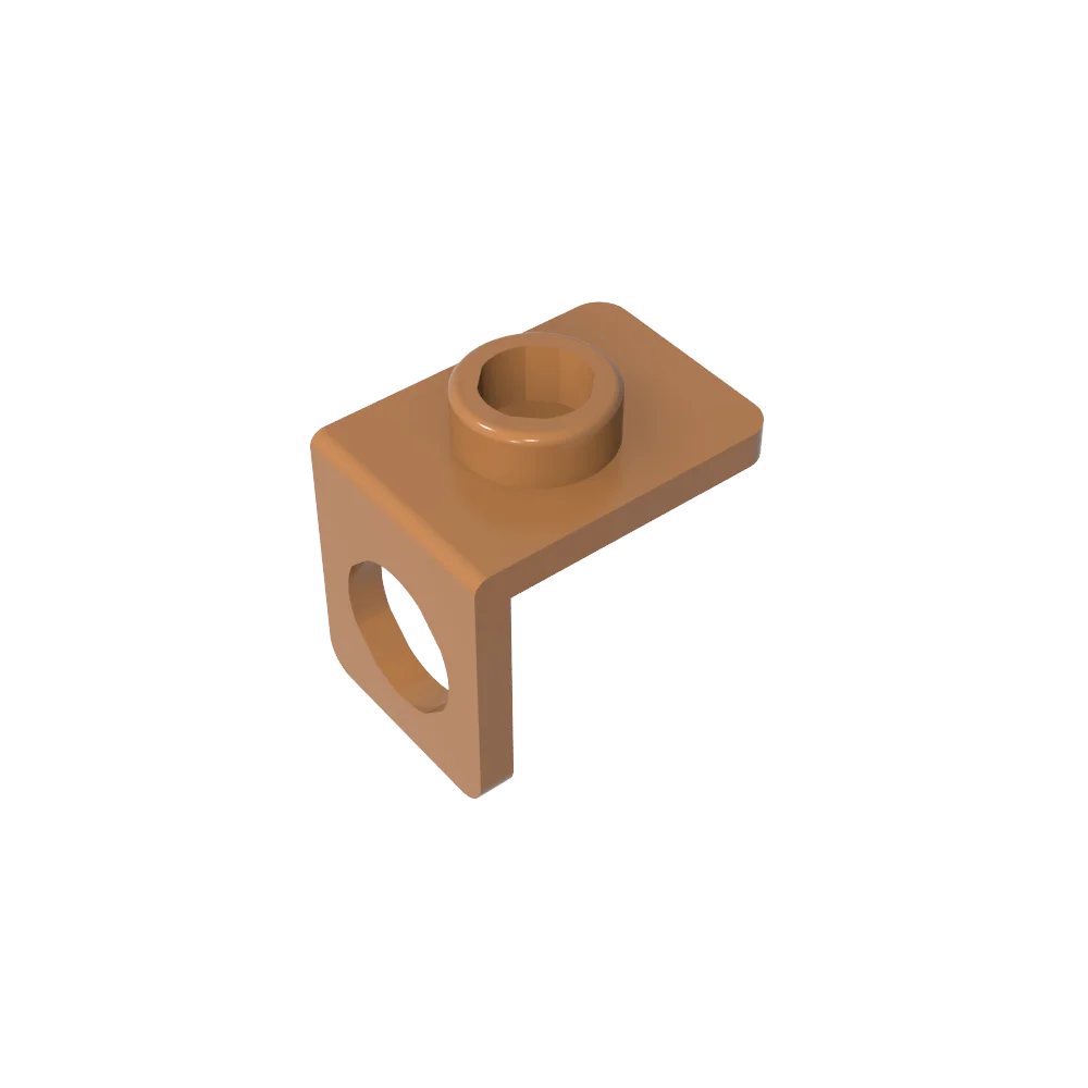 Gobricks GDS-1165 Minifig Neck Bracket with Back Stud | Thin Back Wall Building Block