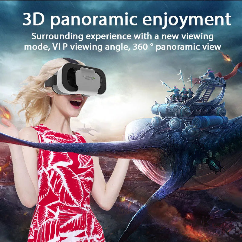 G05 3D VR SHINECON Glasses Headset Headmounted Virtual Reality Adjustable VR Glasses for 4.7-6.3inches Android Smart Phones