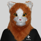 Movable Mouth Cat Mask – Realistic Full Head Cat Cosplay Mask