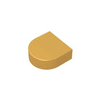 Gobricks Tile Round 1 x 1 Half Circle Extended | Compatible Brick Building Block