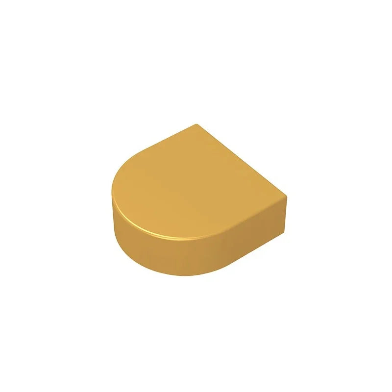 Gobricks Tile Round 1 x 1 Half Circle Extended | Compatible Brick Building Block