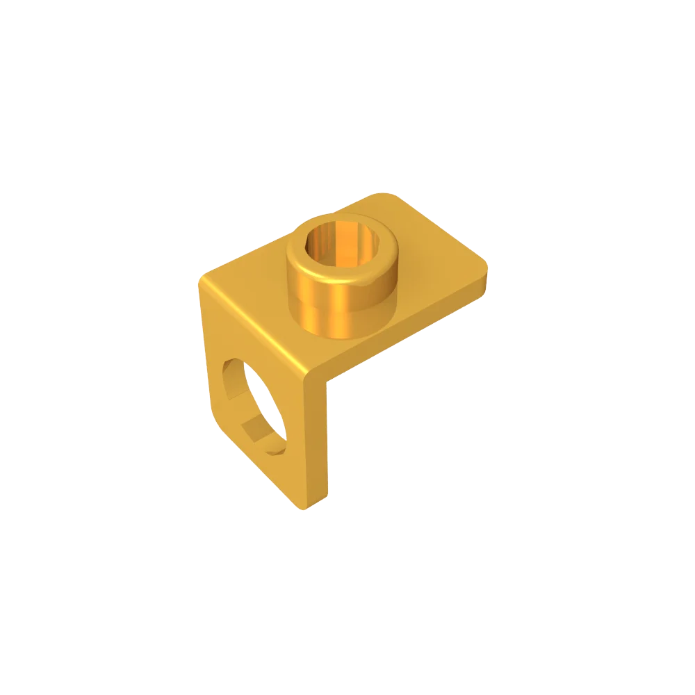 Gobricks GDS-1165 Minifig Neck Bracket with Back Stud | Thin Back Wall Building Block