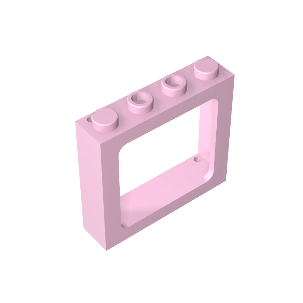 Gobricks Window 1 x 4 x 3 Train with Shutter Holes and Solid Studs on Ends | Compatible Building Block