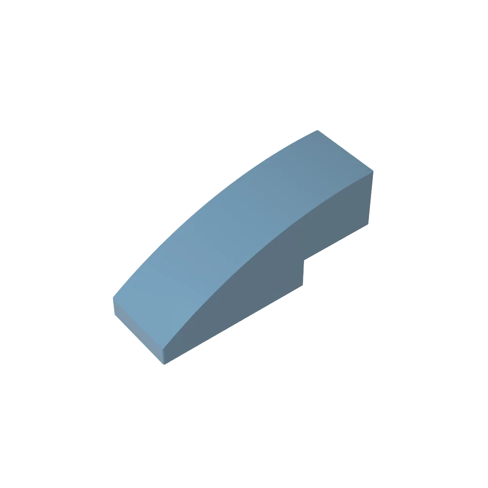 Gobricks GDS-657 Slope, Curved 3 x 1 | Compatible Building Block for Creative Construction