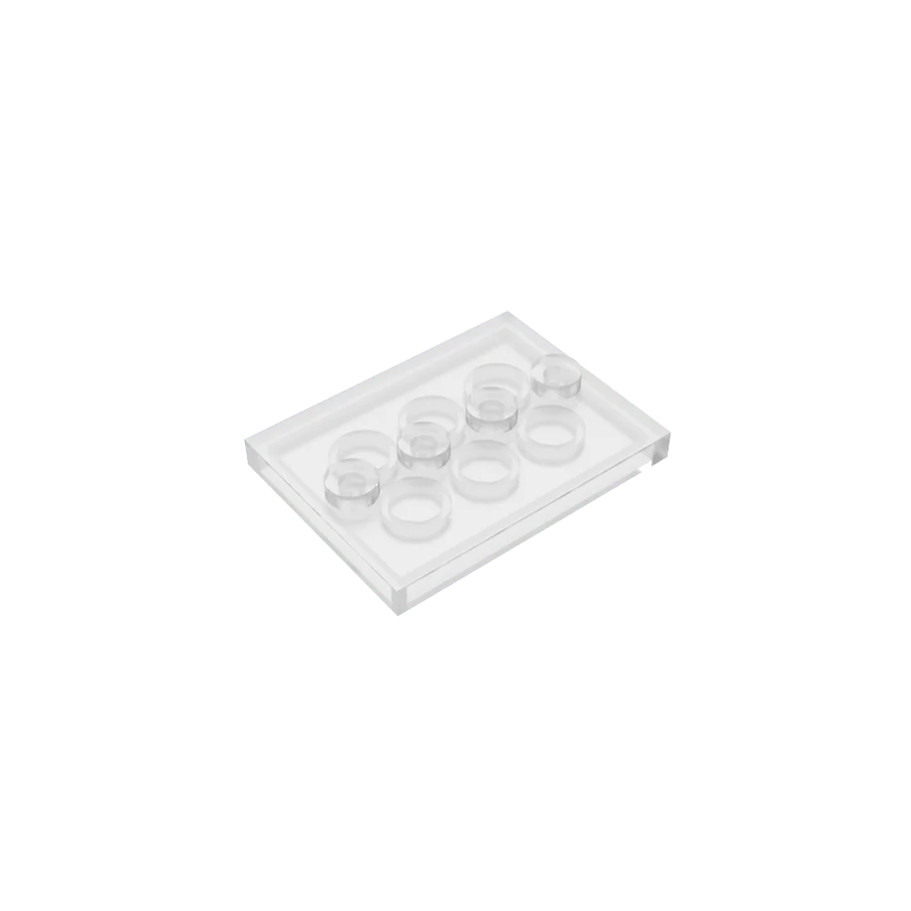 Gobricks GDS-980 Tile, Modified 3 x 4 with 4 Studs in Center | Compatible Building Block for DIY and MOC