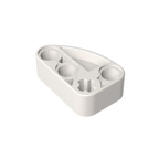 Gobricks GDS-2016 Technical Beam 2 x 3 L-Shape with Quarter Ellipse Thick | Building Blocks Toy Compatible with Lego 71708