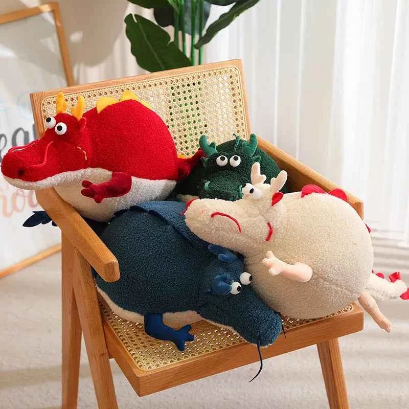 Giant Chubby Dragon Plush Toy – Cute Round Dragon Pillow Stuffed Animal