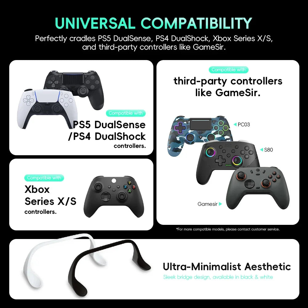 Data Frog Game Controller Stand | Universal Desktop Display Dock for PS5 Xbox and GameSir