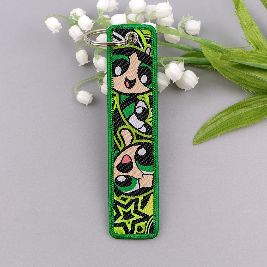 Vibrant Girls Embroidery Key Fob | Fashion Keychain for Cars and Bags