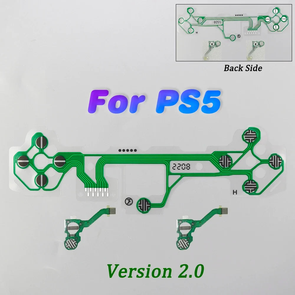 1Pc Button Ribbon Circuit Board for PS3 PS4 Pro PS5 Controller | Conductive Film Keypad Flex Cable Replacement