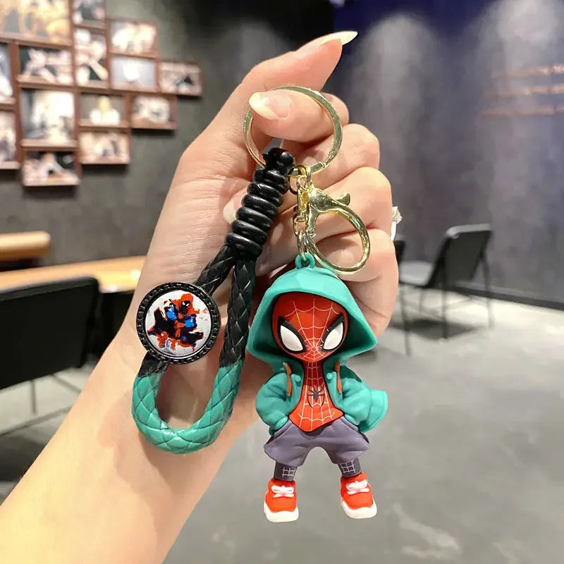 Creative Classic Avengers Marvel Superhero Iron Man Thor Casual Sweater Spider-Man Car Charm Bag Keychain Couple Pendant Gift