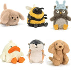 Kawaii Mini Animal Plush Toy – Soft Room Decor Doll Collection (Duck, Puppy, Owl, Bee)
