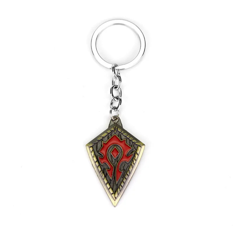 Hot Game Jewelry WOW World of Warcraft HearthStone Keychain Lich King Frostmourne Sword Hammer Axe Weapon Metal Key Chains