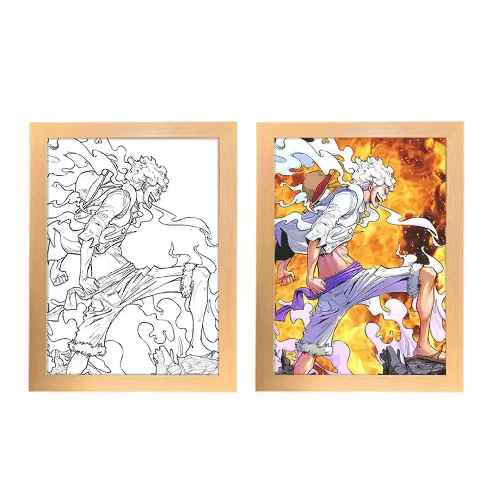 One Piece Photo Frame Night Light Luffy Zoro Christmas Gift