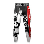 Men's Compression Running Tights - Panda / Medium