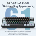 APAYADO K61 60% Wired Mechanical Gaming Keyboard Phantom RGB, 61 Keys, Red/Blue Switch, ergonomic, Portable Mini for PC/Laptop