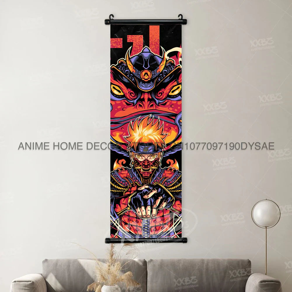Uzumaki Naruto Posters: Sasuke & Madara Wall Art Scroll