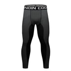 Men's Compression Running Tights - Stripes / Medium