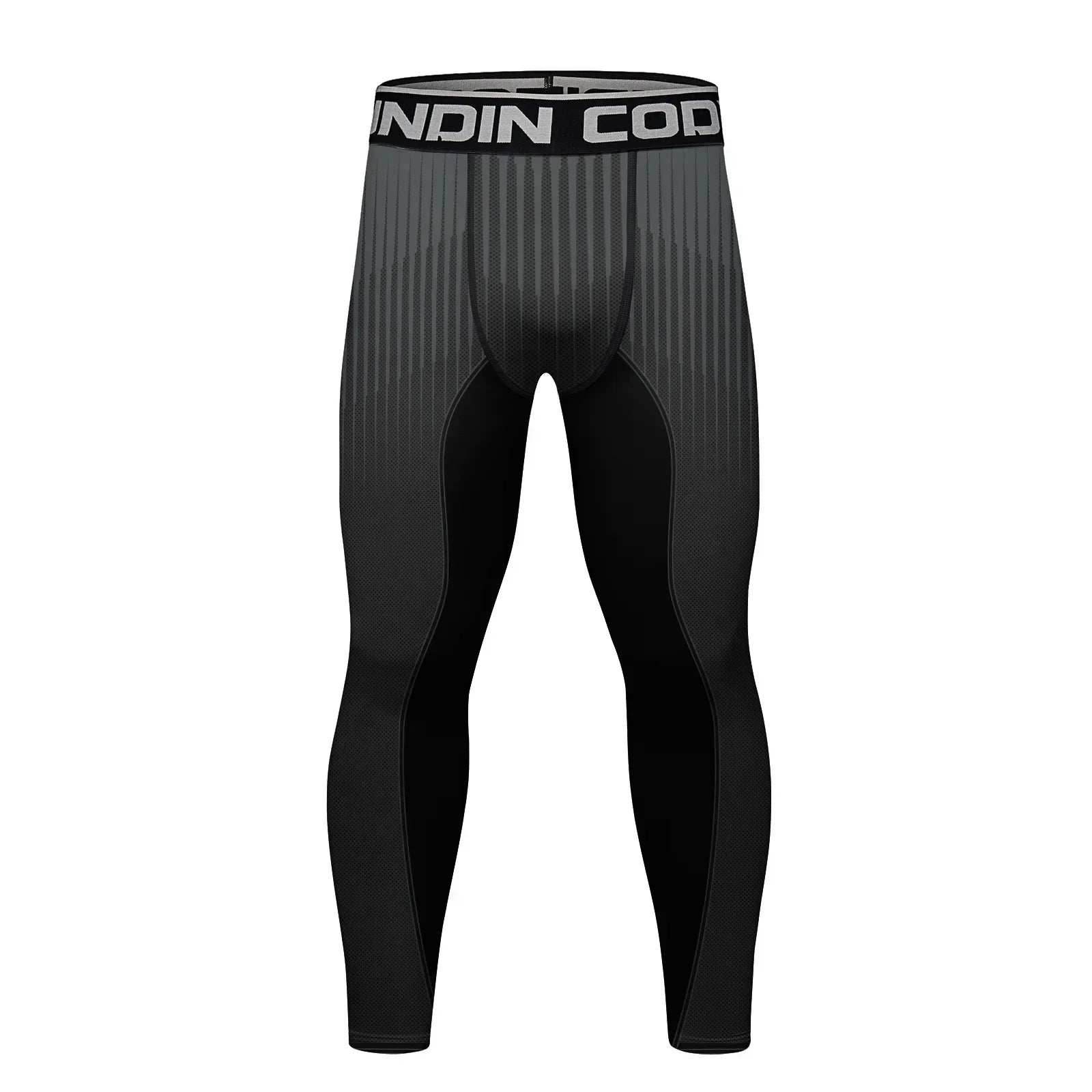 Men's Compression Running Tights - Stripes / Medium