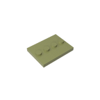 Gobricks GDS-980 Tile, Modified 3 x 4 with 4 Studs in Center | Compatible Building Block for DIY and MOC