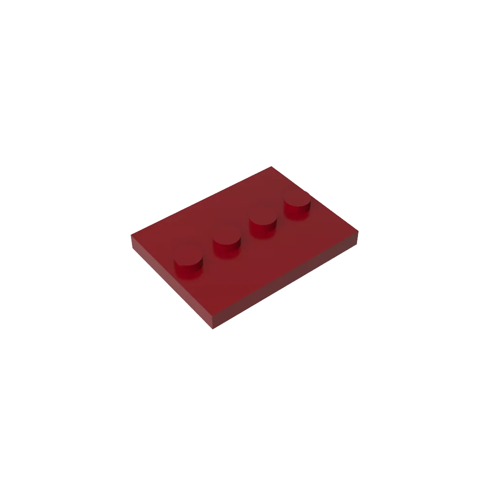 Gobricks GDS-980 Tile, Modified 3 x 4 with 4 Studs in Center | Compatible Building Block for DIY and MOC