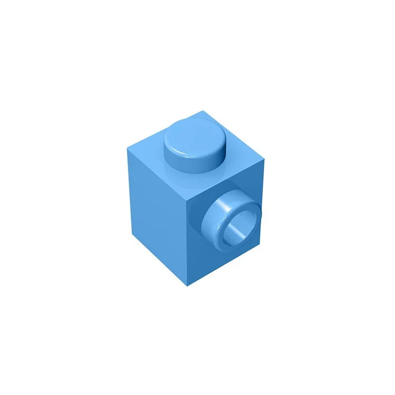 Gobricks GDS-635 BRICK 1X1 W. 1 KNOB | Single Side Bump Building Block Compatible with Lego 87087