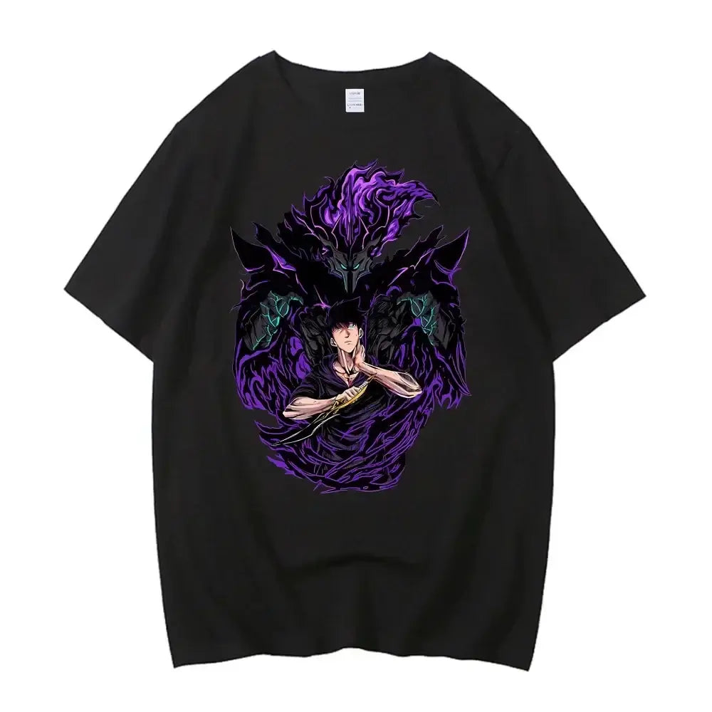 Solo Leveling T Shirt Sung Jinwoo Harajuku Graphic Tee