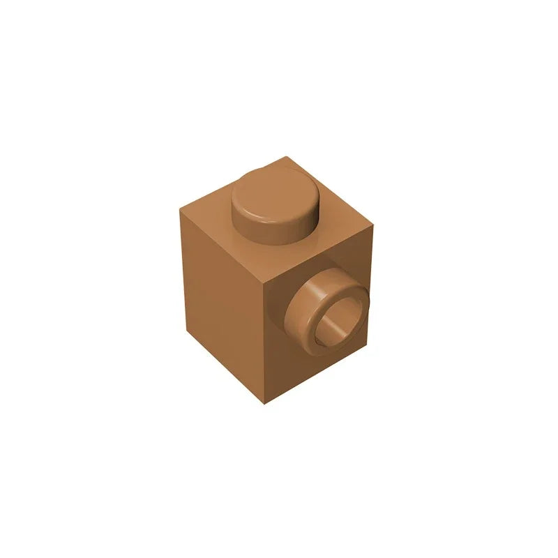 Gobricks GDS-635 BRICK 1X1 W. 1 KNOB | Single Side Bump Building Block Compatible with Lego 87087