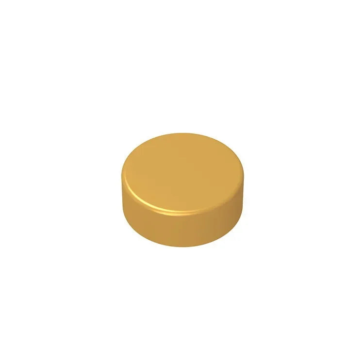 Gobricks GDS-612 Flat Tile 1x1 Round | Compatible Building Block