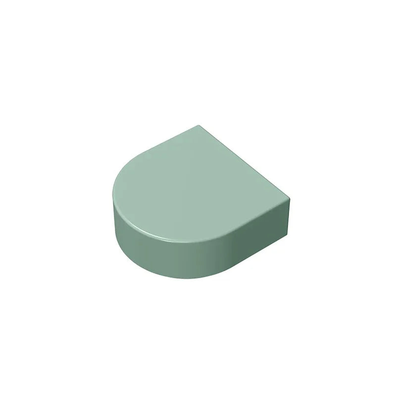 Gobricks Tile Round 1 x 1 Half Circle Extended | Compatible Brick Building Block